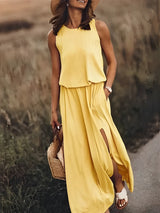 Jonna - Elegantes Farbenfrohes Kleid – Gelb