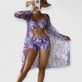 Inez | Bikini mit hohem Bund und drei Teilen – Rosa