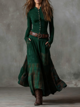 Michelle™ - Wildlederkleid mit Gürtel – Grün