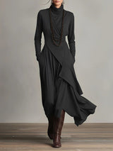 Moya™ - Elegantes Maxikleid – Schwarz