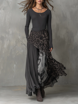 Rovelyn™ - Elegant Maxiklänning – Grau