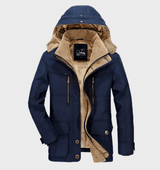 Herren Winterjacke | Kapuzenparka Mit Warmem Innenfutter – Blau