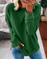 Klassisches damen-sweatshirt – weich und bequem – Grün