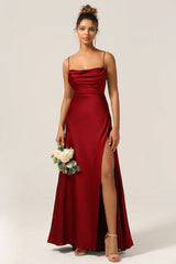Alvaree – Elegantes Maxikleid aus Satin – Rot
