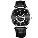 Stilvolle Mondphasenuhr – Schwarz