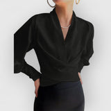 Dahlia | Bluse mit Puffärmeln – Schwarz