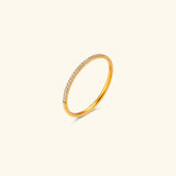 Zarra Paved Gold Ring – Gelbgold