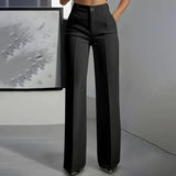 Amelia – Maßgeschneiderte Hose mit hoher Taille – Schwarz