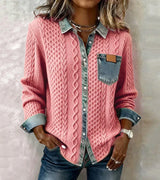 Tiralia - Strukturierter Strickpullover – Rosa