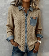 Tiralia - Strukturierter Strickpullover – Camel