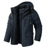 Robuste Herrenjacke mit warmem Innenfutter und stylischem Design – Blau