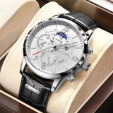 Zeitmesser Im Chronographen-Stil - Leonidas – Silber/Weiß