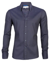 Herenshirt met rits - tristan – Dunkelblau