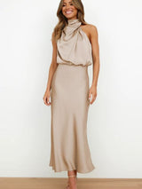 Benthe - Stilvolles Cocktailkleid – Khaki