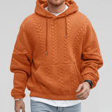 Zopfmuster-Pullover Mit Kapuze - Carlos – Orange
