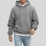 Zopfmuster-Pullover Mit Kapuze - Carlos – Grau