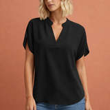 Elegante luftige Bluse für Damen mit schmeichelhaftem Schnitt | Maud – Schwarz