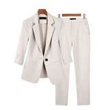 Zweiteiliges Blazer-Set - Sophie – Beige