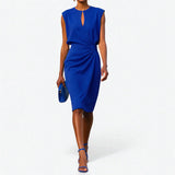 Kathy- Elegantes Damen Etuikleid – Blau