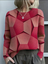 Sanae - Trendy Alltags-Pullover – Rot