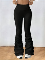 Lesley | Trendige High-Waist Flared Pants für einen mühelosen Stil – Schwarz