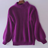 Ansel | Einfacher und stilvoller Winterpullover – Lila