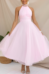 Serrena - Elegantes Rollkragenkleid für Damen – Rosa