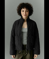 Kyrie | Damen Steppjacke Mit Hohem Kragen – Schwarz
