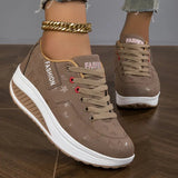 Sable - Plateau-Sneaker mit Schnürung in bequemer Passform – Braun