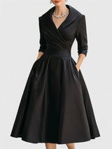 Marcelle - Zeitloses Eleganzkleid – Schwarz (Fast ausverkauft)