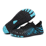 FlexiStride - Barfuß Sport Schuhe Mit Flexibler Sohle – Schwarz-Blau