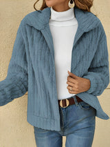Kuscheliger Damen-Teddy-Mantel | Lässig – Blau