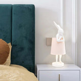 Design Tischlampe „Goldenes Kaninchen“ – Stilvolle Deko & Stimmungslicht – Weiß
