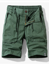 Heino - Premium Baumwoll Kurze Hose Mit Taschen – Armeegrün