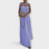 Briar - Elegantes Maxi-Kleid mit Drapierten Details – Lila