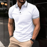 Lewis – Kurzarm-Polo mit klassischem Kragen für Herren – Weiß