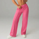 Alba | Hosen mit geradem Schnitt und weitem Bein – Fuchsia