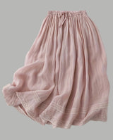 Damen Unterrock Vintage Romantisch Mit Spitzen-Details Für Den Sommer – Rosa