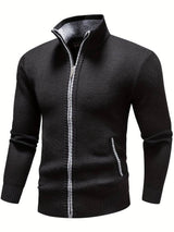 Herrenjacke | Ausführung mit Frontverschluss – Schwarz