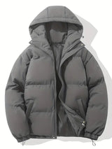 Mables - kapuzenjacke, klassisches design und wärme – Dunkelgrau