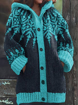Hadassah - Eleganter Wintermantel Aus Stoff in Oversize Passform – Türkis