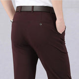 50% Rabatt - MasonPro - High Stretch Herren-Klassik-Hose - Begrenztes Angebot – Weinrot