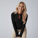 Nivya | Pilates Zip-Up Jacke – Schwarz