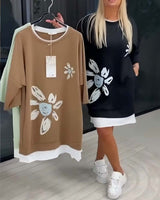 Helia - Soft-Touch-Sweatshirtkleid – Schwarz