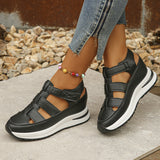Livia - Weiße Sandalen mit sportlichem Stil – Schwarz