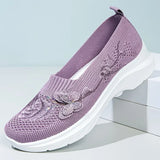 Leetha – Halbschuh Mit Schmetterlingsstickerei – Lila