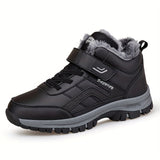 Winterschuhe Herren | Stiefel Mittelhoher Schnitt Mit Schnürung – Schwarz