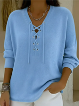 Sophie - Softtouch-Pullover – Blau