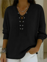 Sophie - Softtouch-Pullover – Schwarz