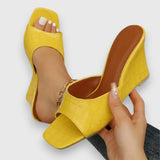 Jasmin – Keilabsatz Sandalen – Gelb